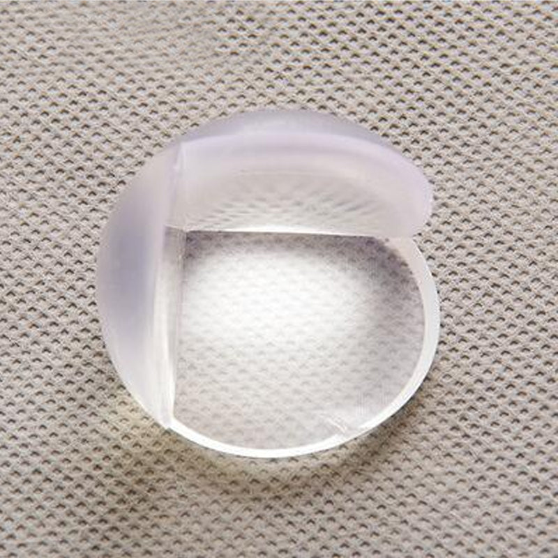 "Transparenta barnsäkerhetsskydd av silikon för bordshörn, mjuka och robusta, perfekta för skarpa kanter i hemmet."