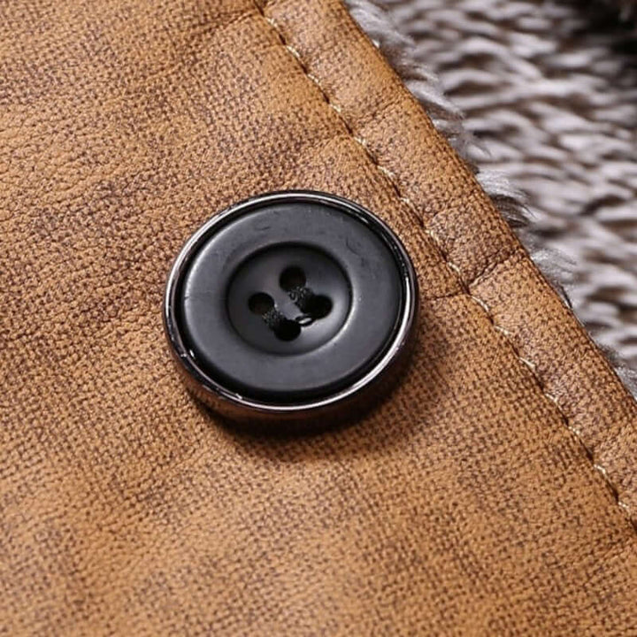 Trendig varm jacka för män med sherpa - foder för stil och komfort - Glowseva