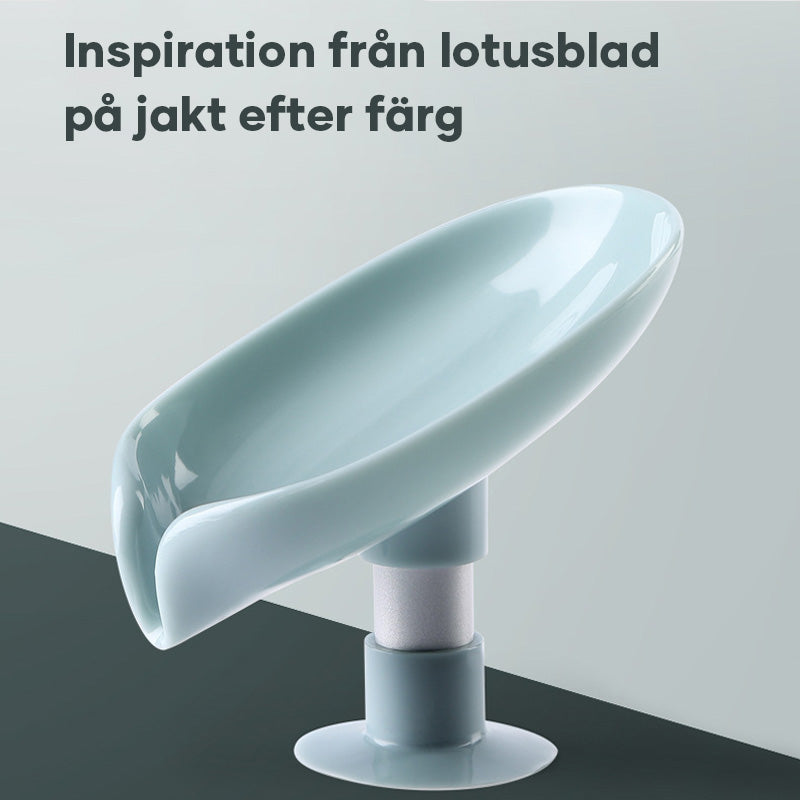 "Tvålkopp med dränering, mintgrön och grå, modern V-form design, dräneringsfunktion, hållbart ABS-material."