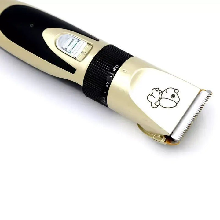Tystgående Pälstrimmer för Hund - Hundtrimmer med Tillbehör (Guld/Svart) - Glowseva
