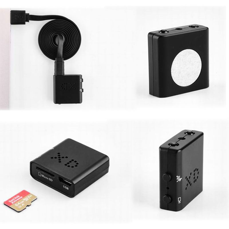 "Ultrakompakt mikro HD-spionkamera med 1080P Full-HD, nattvision och rörelsedetektion, perfekt för diskret övervakning."