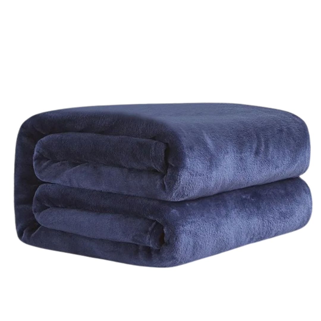 "Ultramjuk korall fleece flanellfilt, enfärgad, idealisk för hemmet. Perfekt som mysfilt, överkast eller sofföverdrag."