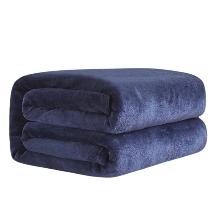 "Ultramjuk korall fleece flanellfilt, enfärgad, idealisk för hemmet. Perfekt som mysfilt, överkast eller sofföverdrag."