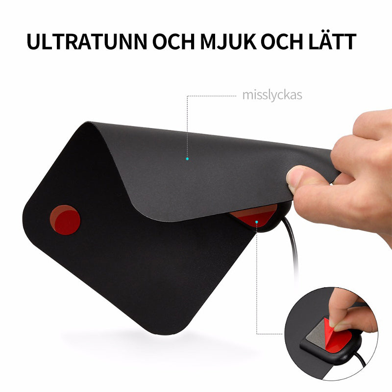"Ultratunn digital HDTV-antenn för 4K-TV, lång räckvidd, svart och diskret design, enkel installation för fria TV-kanaler."