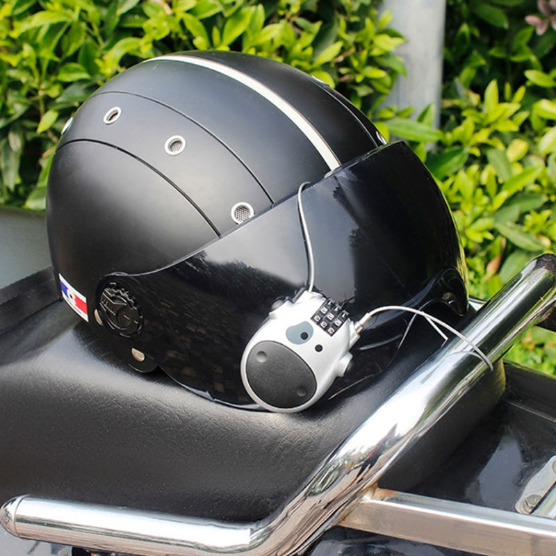 "Unisex anti-stöld teleskopiskt lås i silver, kompakt och robust för att säkra cyklar, bagage och dörrar."