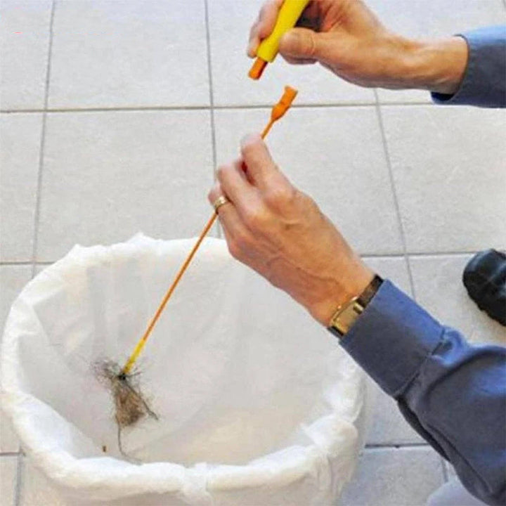 Unisex avloppsrensare med mikrokrokteknik, plastmaterial, lämplig för kök och badrum. Effektiv rörstädning.