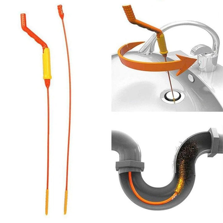 Unisex avloppsrensare med mikrokrokteknik, plastmaterial, lämplig för kök och badrum. Effektiv rörstädning.