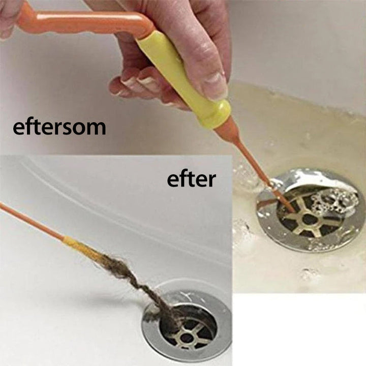 Unisex avloppsrensare med mikrokrokteknik, plastmaterial, lämplig för kök och badrum. Effektiv rörstädning.