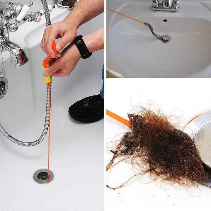 Unisex avloppsrensare med mikrokrokteknik, plastmaterial, lämplig för kök och badrum. Effektiv rörstädning.