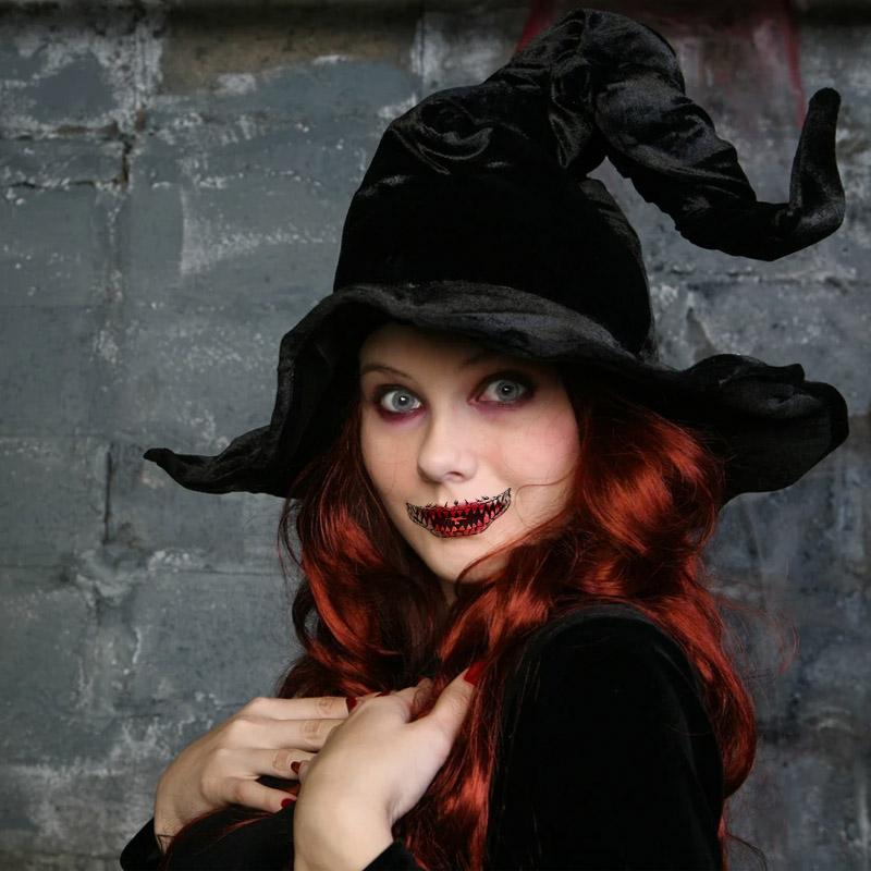 "Unisex Halloween temporär tatuering 10-pack – färgglada, realistiska tatueringsklistermärken för armar och ansikte"