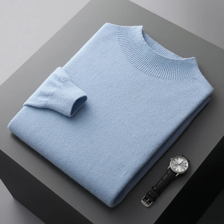 "Unisex merinoull tröja, mjuk och elegant, med rund halsringning, perfekt för stil och komfort i olika färger."