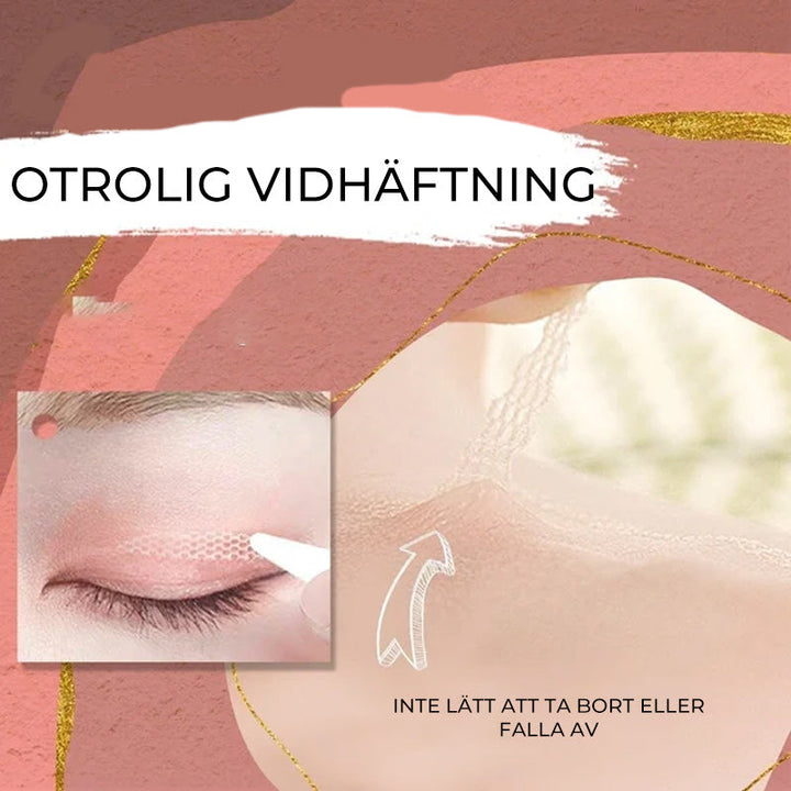 "Unisex osynlig dubbel ögonlockssticka, vattenaktiverad, skapar en naturlig look och ungdomlig utstrålning på alla hudtoner."