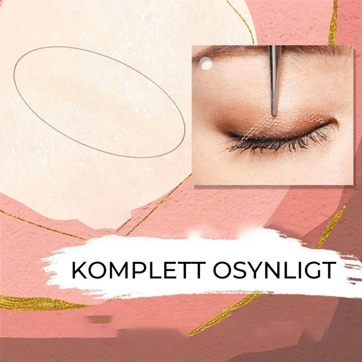 "Unisex osynlig dubbel ögonlockssticka, vattenaktiverad, skapar en naturlig look och ungdomlig utstrålning på alla hudtoner."