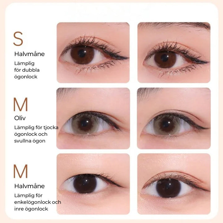 "Unisex osynlig dubbel ögonlockssticka, vattenaktiverad, skapar en naturlig look och ungdomlig utstrålning på alla hudtoner."