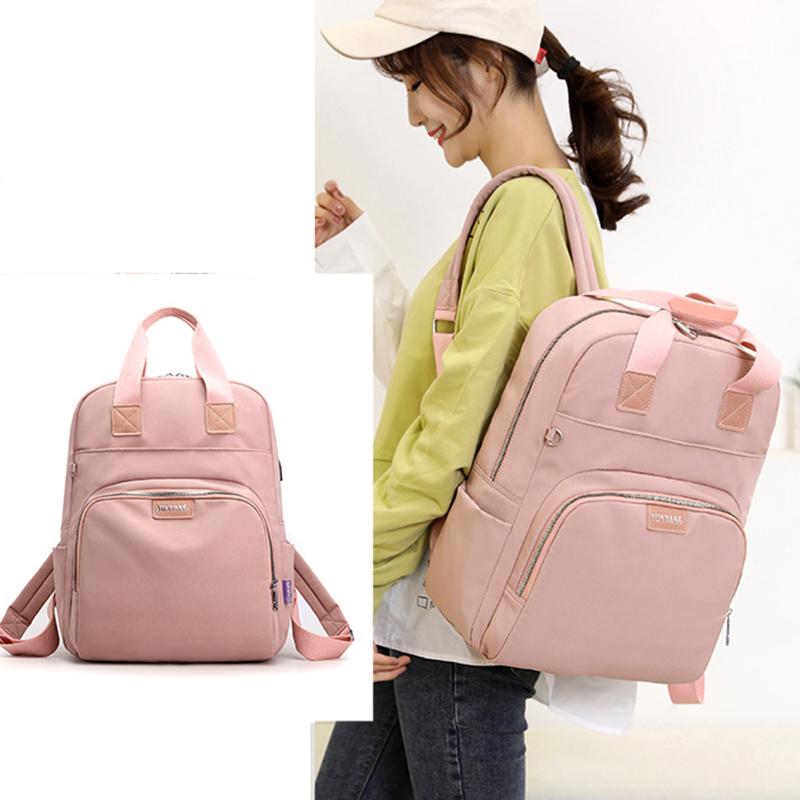 "Unisex ryggsäck med laddningsport, rymlig design, justerbara axelband och åtta färger, perfekt för resor och pendling."