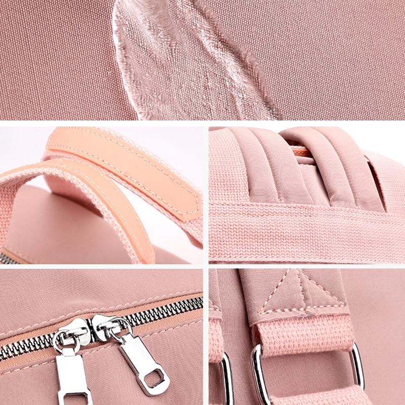 "Unisex ryggsäck med laddningsport, rymlig design, justerbara axelband och åtta färger, perfekt för resor och pendling."