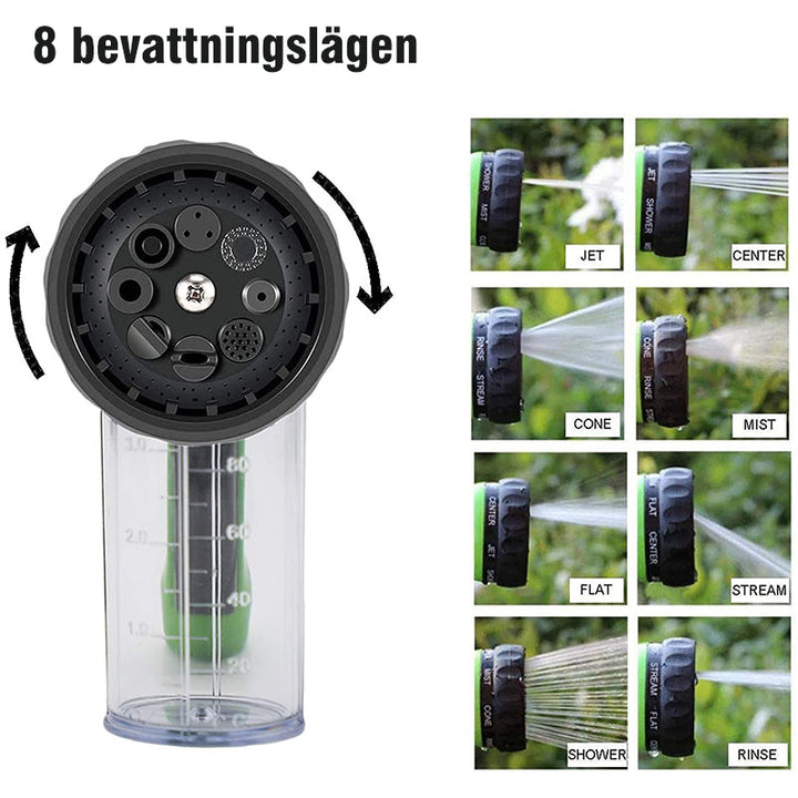 Unisex skumspruta med justerbar spraystråle för enkel rengöring av bilar och motorcyklar, ergonomisk och kompakt design.