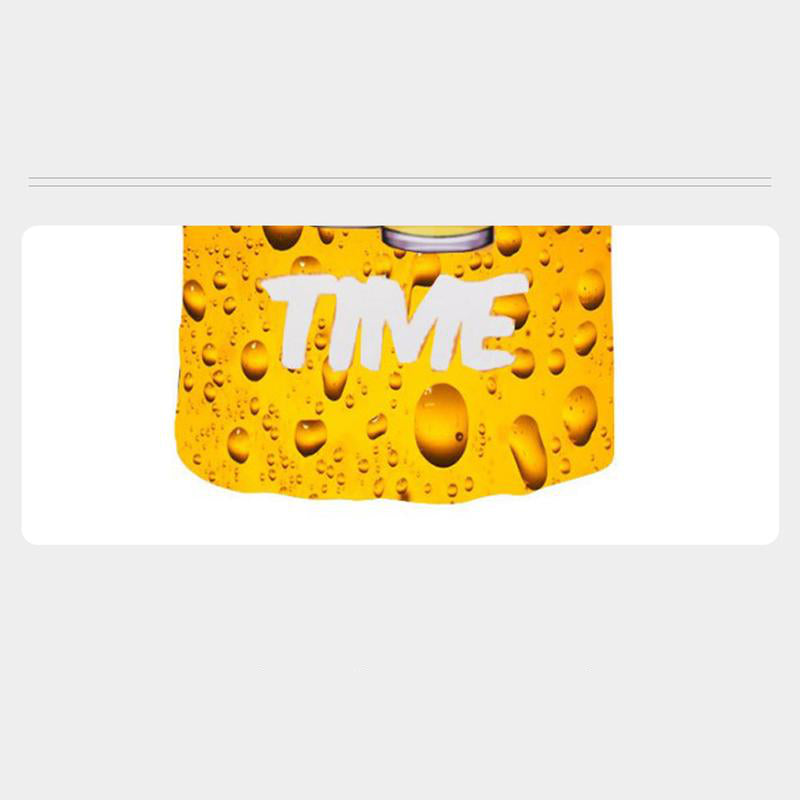 "Unisex sommar t-shirt med 3D-ölmotiv, rund hals, korta ärmar, ölbubbelmönster, bekväm polyester och spandex mix."