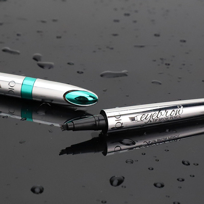 "Unisex vattentät ögonbrynspenna med 4D effekt, 4-stifts spets, microblading, natuliga hårstrån, passar alla hudtoner"