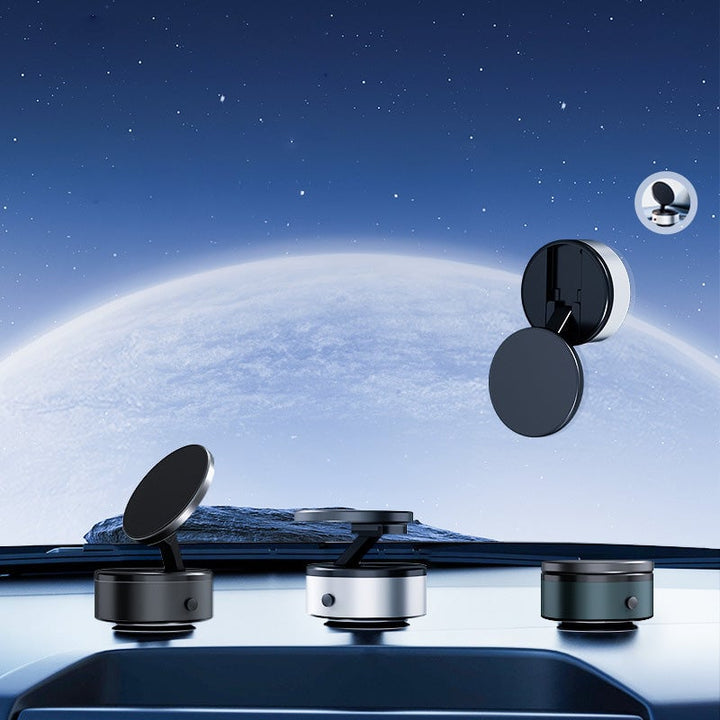 "Universal magnetisk bilfäste med stark magnet, svart design. Justerbar, passar flesta smartphones. Perfekt för handsfree-anv