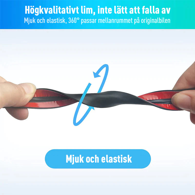 "Universell gummi kantband i T-form för bilrutor, skyddar mot damm och vattenläckage, enkel installation."