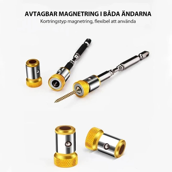 Universell magnetisk ring för män, kraftfull och avtagbar, tillverkad i legerat stål, färger: gul, röd, blå.