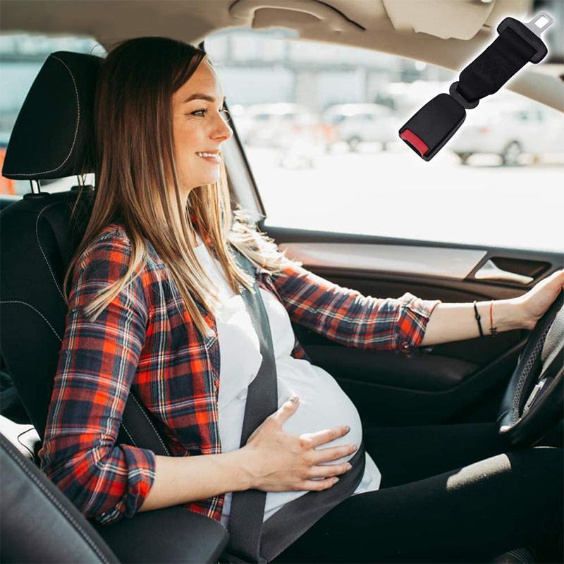 "Universell säkerhetsbälte förlängare för bil i rostfri stål och plast, skalbar design för ökad komfort och säkerhet."