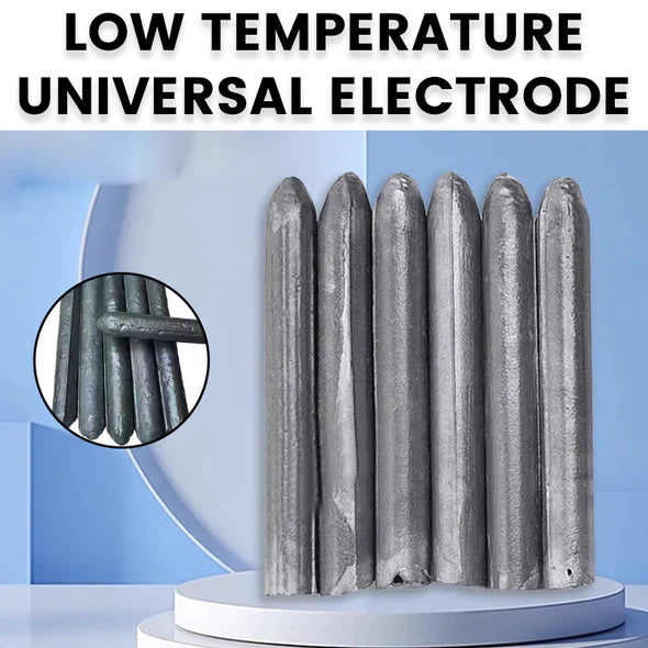 "Universell svetsstav för låg temperatur, 78 mm lång, 1 mm i diameter, passar för aluminium och rostfritt stål."