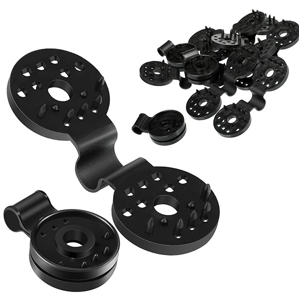 "Universella plast clips för trädgård, säker fästning av solskyddsnät. Högkvalitativ plast, enkel installation."