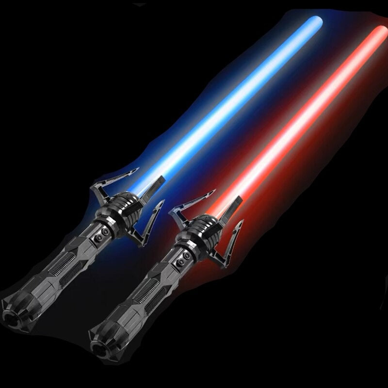Uppfällbart ljussabel-svärd med realistiska ljuseffekter för cosplay, perfekt för Jedi och Sith fans.