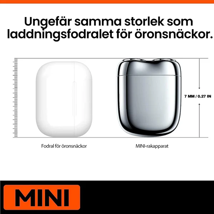 "Uppladdningsbar elrakapparat för män, kompakt och elegant, idealisk för resor och lätt att rengöra, med vattentålig yta."