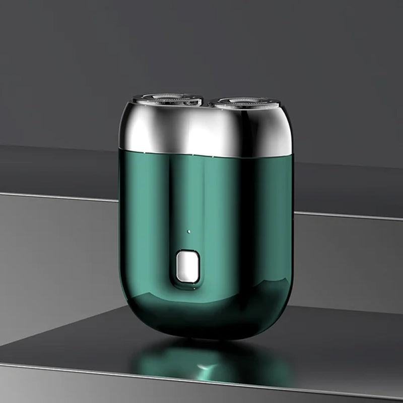 "Uppladdningsbar elrakapparat för män, kompakt och elegant, idealisk för resor och lätt att rengöra, med vattentålig yta."