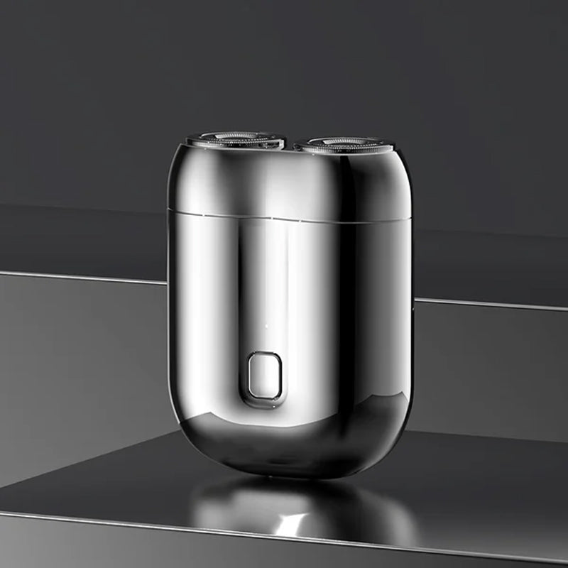 "Uppladdningsbar elrakapparat för män, kompakt och elegant, idealisk för resor och lätt att rengöra, med vattentålig yta."