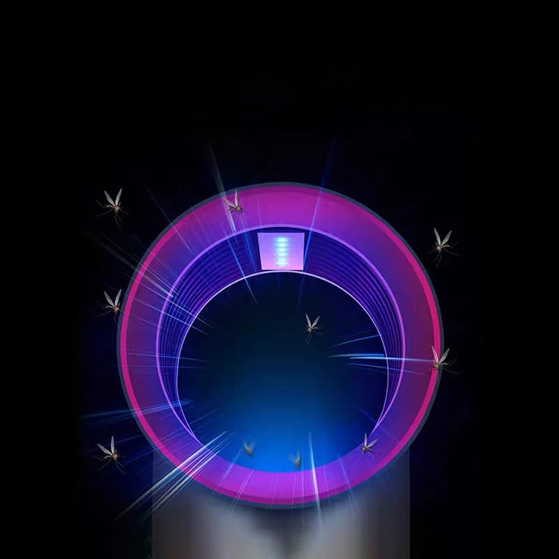 USB mygglampa, kompakt design, LED UV-ljus, inomhusbruk & camping. Tyst drift, effektiv myggkontroll med USB-kabel.