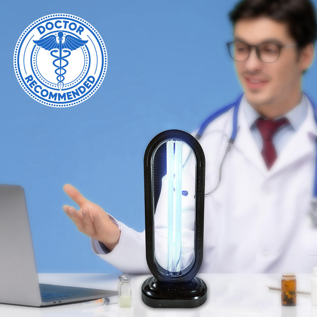 "Uvlizer UV Sterilisator, kompakt och portabel, effektiv rengöring med UV-C-teknologi, desinficerar hemmet enkelt."