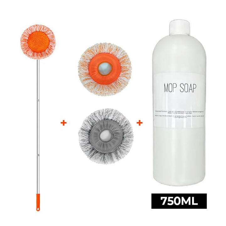 Väldoftande mopp-tvål i flaska, blommig och citrusdoft, för effektiv golvrengöring. Miljövänlig design, 750 ml.