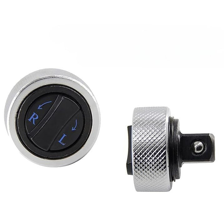 "Vändbar metallspärrnyckelset i stål med kromad yta, kompakta storlekar för trånga utrymmen, halkfritt räfflat grepp"