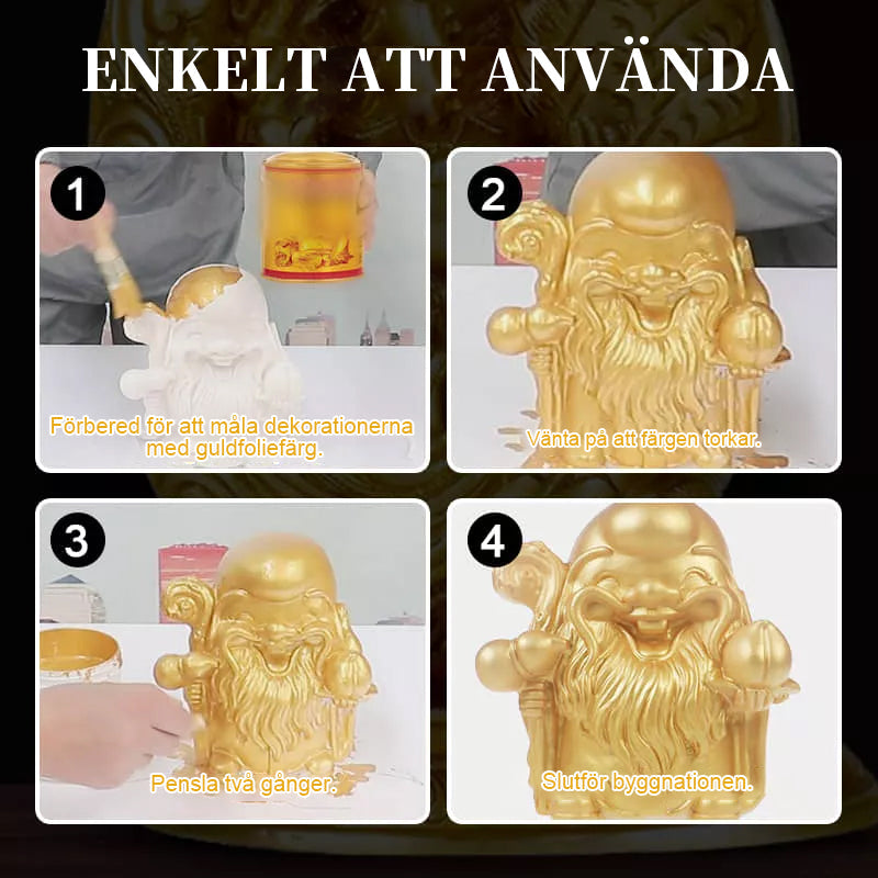 "Vattenbaserad bronsfärg, 100 ml flaska, metallisk nyans för konst och hantverk, säker och giftfri för flera ytor."