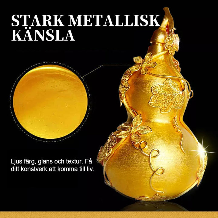 "Vattenbaserad bronsfärg, 100 ml flaska, metallisk nyans för konst och hantverk, säker och giftfri för flera ytor."