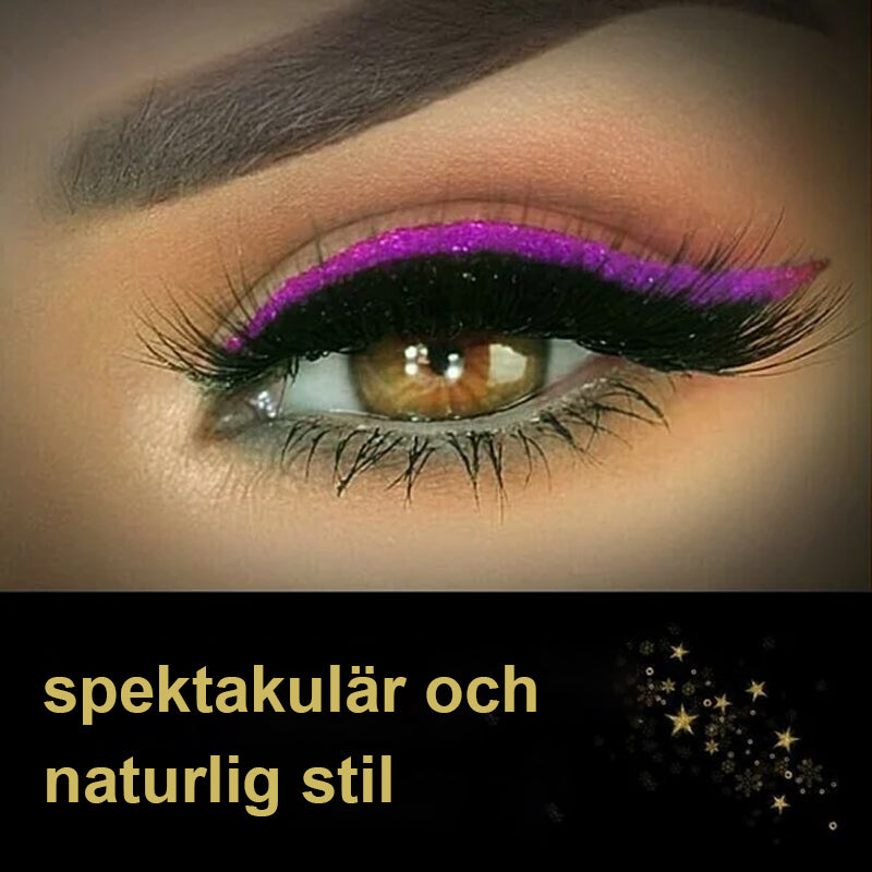 "Vattentät återanvändbar eyeliner och fransdekal för kvinnor i olika färger med enkel applicering och elegant design."