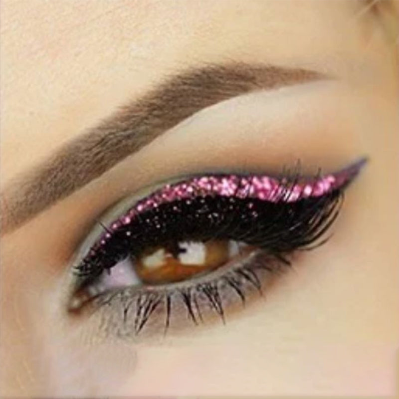 "Vattentät återanvändbar eyeliner och fransdekal för kvinnor i olika färger med enkel applicering och elegant design."