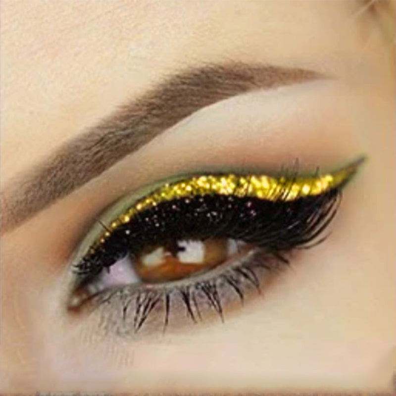 "Vattentät återanvändbar eyeliner och fransdekal för kvinnor i olika färger med enkel applicering och elegant design."