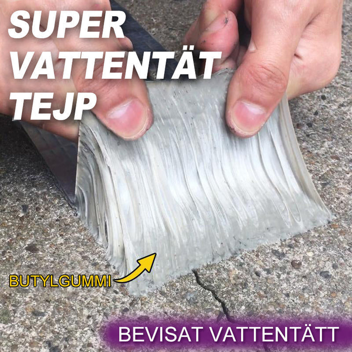 "Vattentät butyl aluminiumtejp; silverfärgad, hållbar, perfekt för bygg och förslutning, motståndskraftig mot väder."