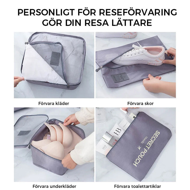 "Vattentät klädsorterande förvaringsväska för kvinnor i slitstark polyester, idealisk för organiserad och stilig resa."