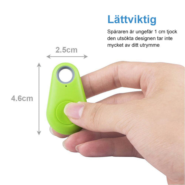 "Vattentät, smidig Bluetooth-spårare för husdjur, kompakt och bärbar design i svart, vit, rosa, grön och blå."