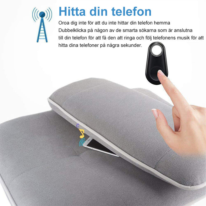 "Vattentät, smidig Bluetooth-spårare för husdjur, kompakt och bärbar design i svart, vit, rosa, grön och blå."