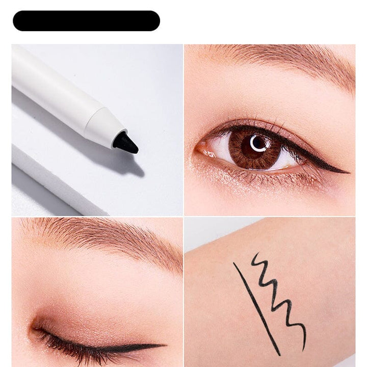 "Vattentät snabbtorkande eyeliner i elegant svart, tunn spets, lätt att använda för precis applicering."