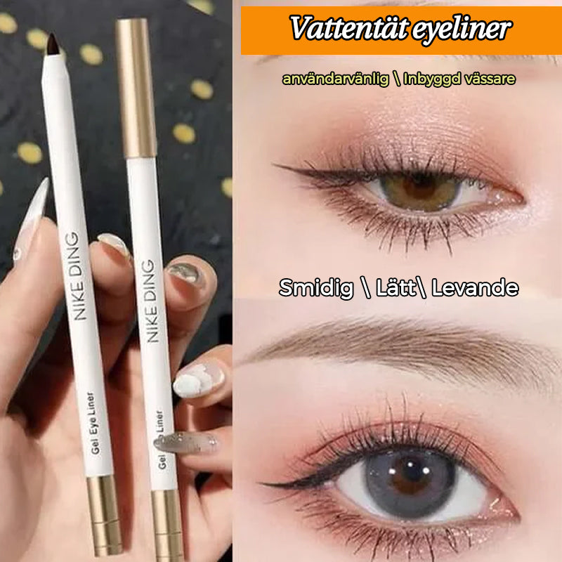 "Vattentät snabbtorkande eyeliner i elegant svart, tunn spets, lätt att använda för precis applicering."