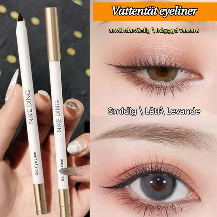 "Vattentät snabbtorkande eyeliner i elegant svart, tunn spets, lätt att använda för precis applicering."