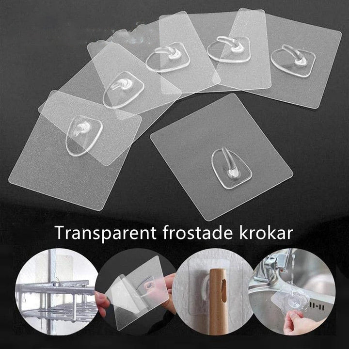 "Vattentät transparent krok med hög bärförmåga, elegant och osynlig, idealisk för hem och platta ytor, slitstark design."